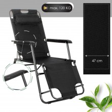 Sedia sdraio per spiaggia giardino mare pieghevole lettino prendisole cuscino