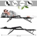 Sedia sdraio per spiaggia giardino mare pieghevole lettino prendisole cuscino