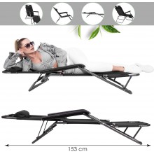 Sedia sdraio per spiaggia giardino mare pieghevole lettino prendisole cuscino