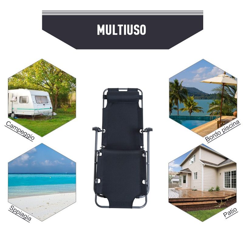 Hongu Sedia sdraio per spiaggia giardino mare pieghevole lettino pr...