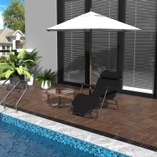 Sedia sdraio per spiaggia giardino mare pieghevole lettino prendisole cuscino