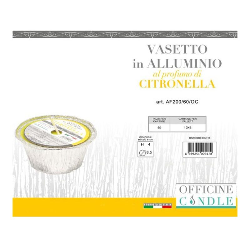 Officine candle Set 60 Pezzi Candela In Vasetto Di Alluminio Profum...