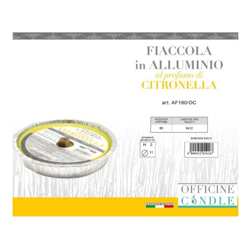 Officine candle Set 60 Pezzi Candela Citronella In Alluminio Diamet...