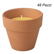 Officine candle Set 48 Pezzi Candela Citronella in Vasetto di Terra...