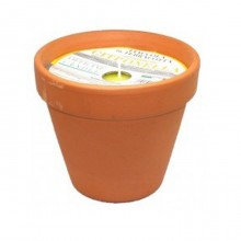 Set 24 Pezzi Candela Citronella In Vasetto Di Terracotta Anti Zanzare 9x8 cm
