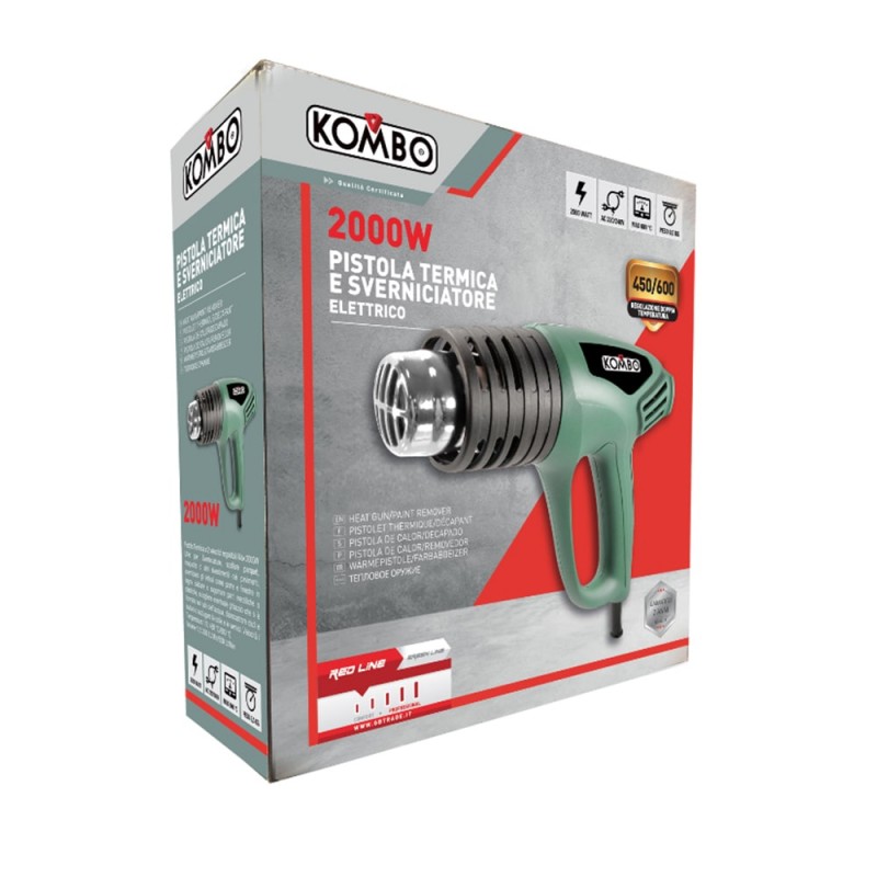 KOMBO Pistola Termica 450-600 gradi sverniciatore Aria Calda 2000W ...