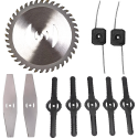 Set 10pz lame di ricambio per decespugliatore tagliaerba a batteria tagliabordi