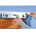 Livella a bolla professionale in alluminio a 3 bolle da 225mm righello integrato