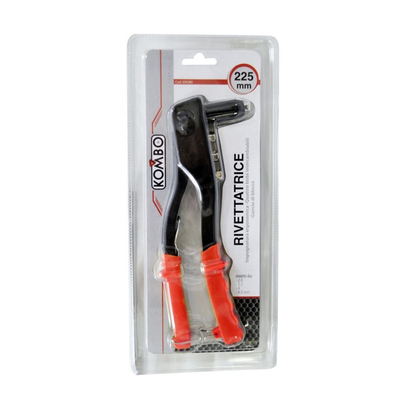 KOMBO Rivettatrice Utensile per Rivettare Inserti Rivetti a Mano Ma...