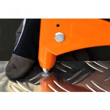 Rivettatrice Utensile per Rivettare Inserti Rivetti a Mano Manuale con 4 Testine