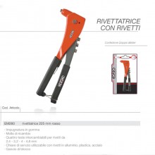 Rivettatrice Utensile per Rivettare Inserti Rivetti a Mano Manuale con 4 Testine