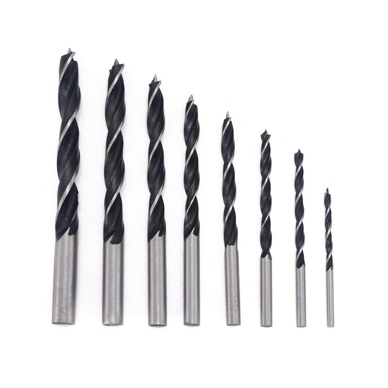 Punta a legno set da 8 professionali trapano per legno da 3mm a 10mm elicoidali