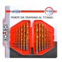 Set da 13 punte per trapano HSS rivestimento in titanio ferro da 1,5mm a 6,5mm