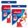 Vileda Mocio di ricambio 100 % in microfibra 2 in 1, Fiocco per Vil...