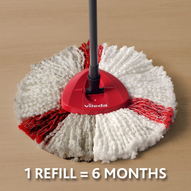 Vileda Mocio di ricambio 100 % in microfibra 2 in 1, Fiocco per Vil...