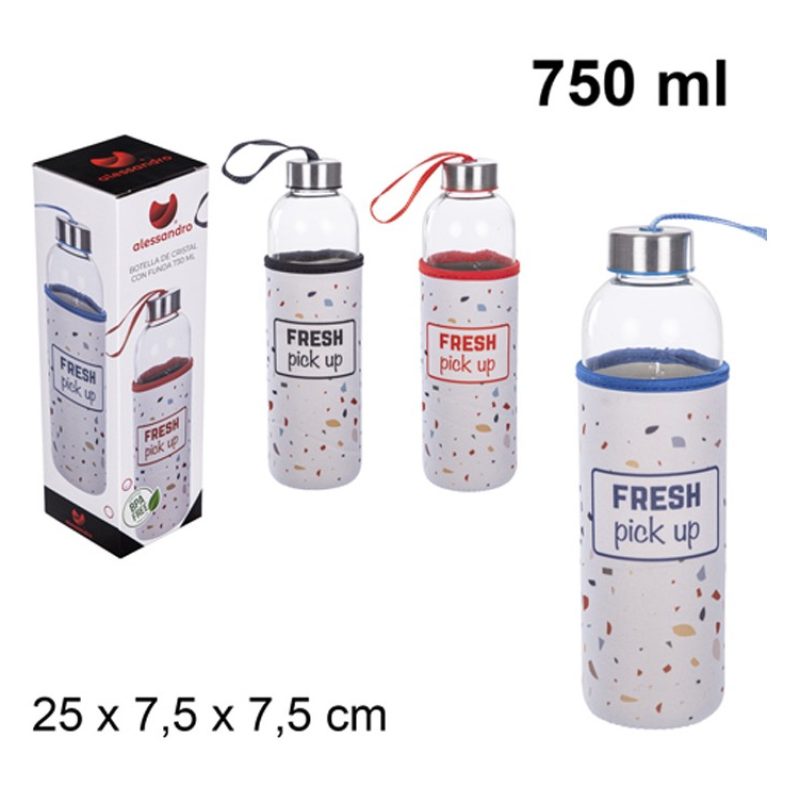 Casa y menaje Bottiglia Borraccia in Vetro 750ml senza BPA Tappo pa...