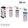 2x Bottiglia Borraccia in Vetro 300ml senza BPA Tappo palestra acqu...