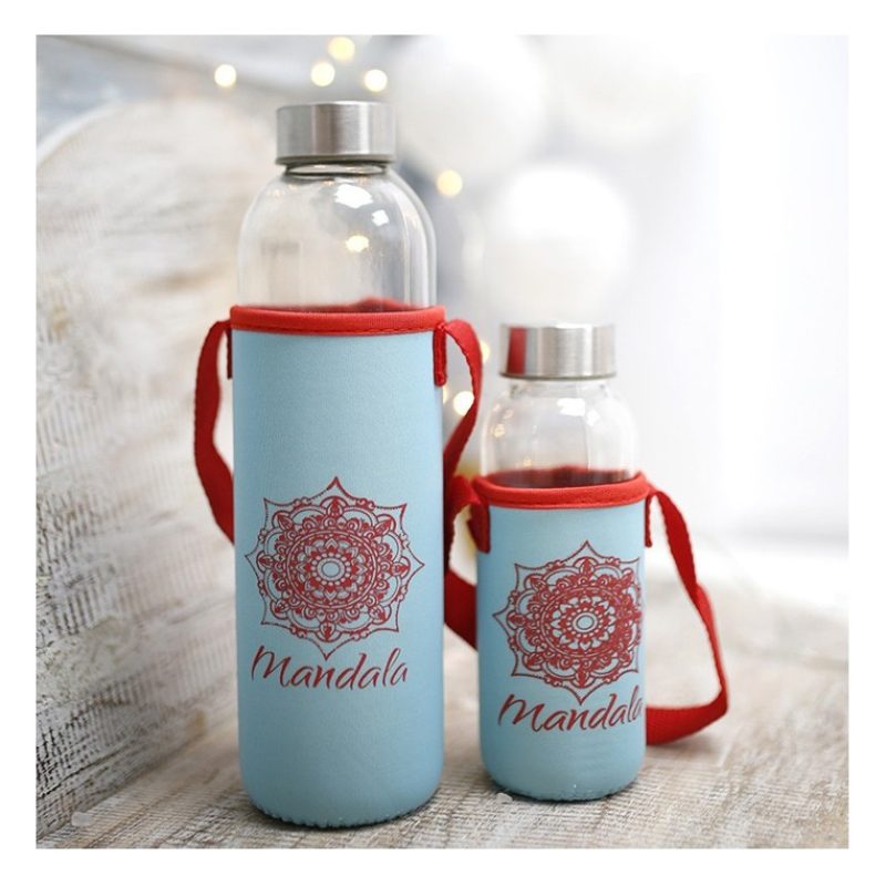 Casa y menaje Bottiglia Borraccia in Vetro 750ml senza BPA Tappo pa...