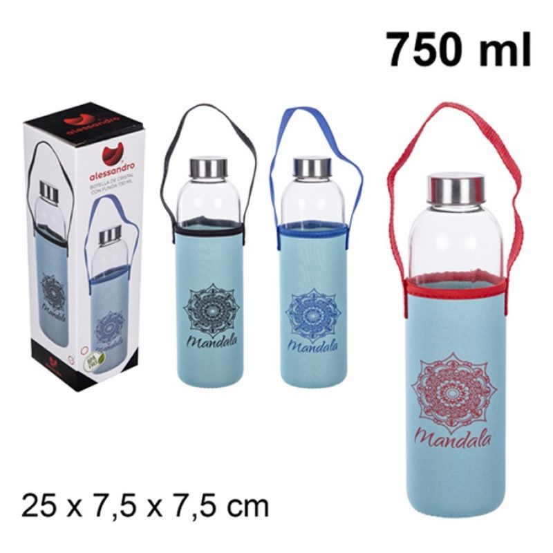Casa y menaje Bottiglia Borraccia in Vetro 750ml senza BPA Tappo pa...