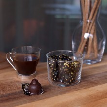 Set 6 Tazze Tazzine caffe cappuccino latte in vetro con manico in metallo 10 cl