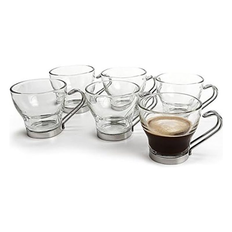Casa y menaje Set 12 Tazze Tazzine caffe cappuccino latte in vetro ...