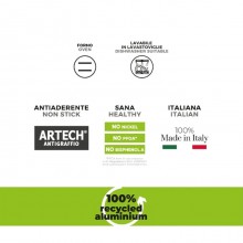 Teglia per pizza rettangolare antiaderente da forno alluminio 29x25cm lasagnera