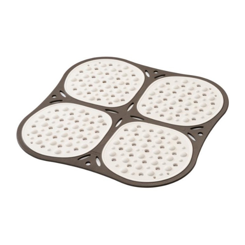 Tappetino Doccia Quadrato Antiscivolo Tappeto Bagno Fori Massage 53×53 cm BAMA