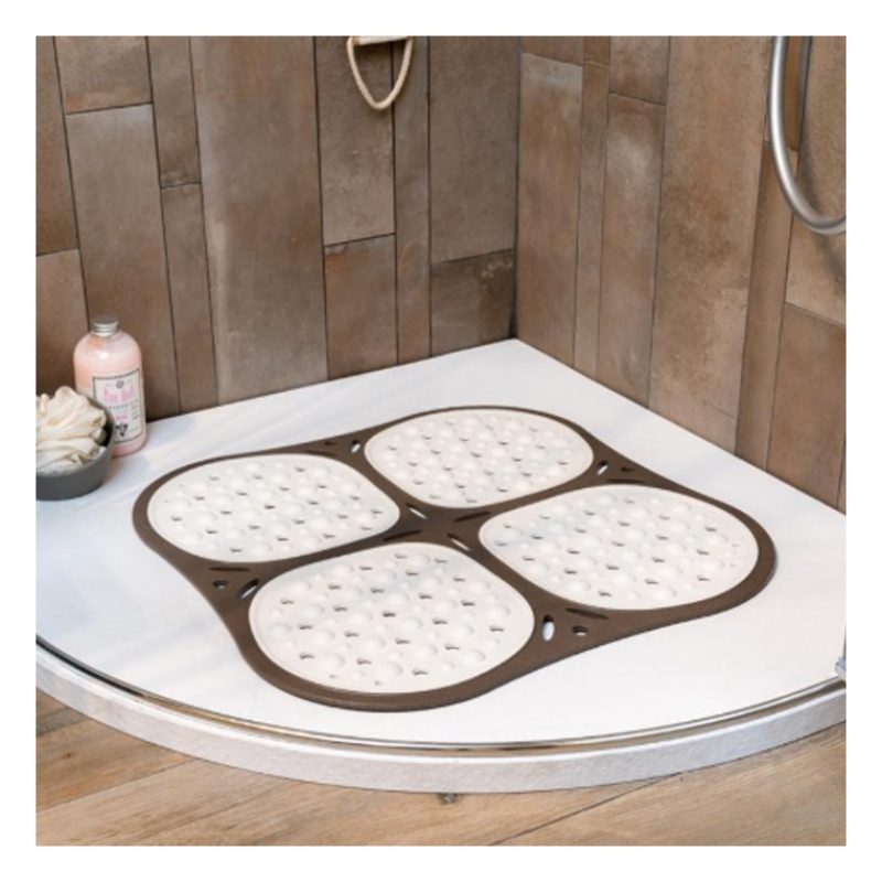 Bama Tappetino Doccia Quadrato Antiscivolo Tappeto Bagno Fori Massa...