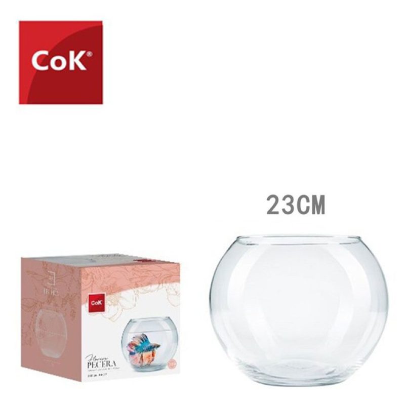 Cok Ampolla Boccia In Vetro Trasparente Acquario Per Pesci Centrota...