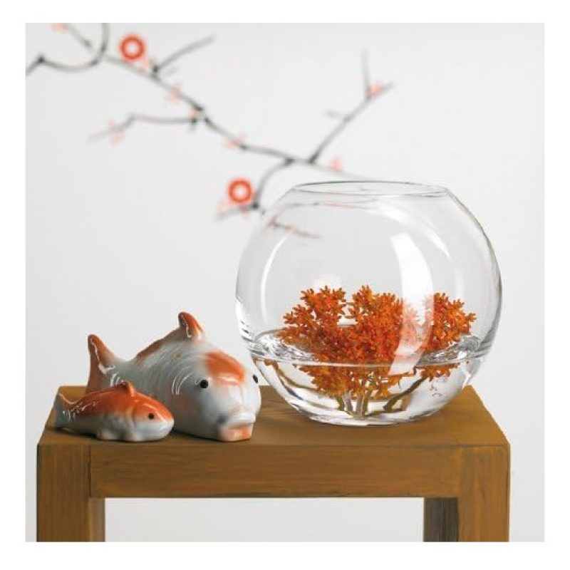 Cok Ampolla Boccia In Vetro Trasparente 30 Cm Acquario Per Pesci Ce...