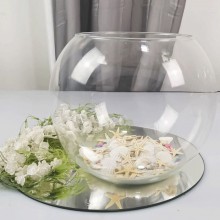 Ampolla Boccia In Vetro Trasparente 35 Cm Acquario Per Pesci Centrotavola
