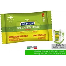 Set 5 Confezioni 15 Salviette Salviettine Alla Citronella Anti Zanzare Farmaline