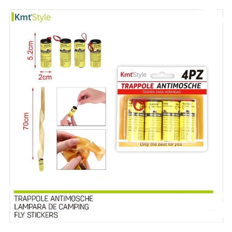 Kmt Style Carta Moschicida Trappola Cattura Acchiappa le Mosche Acc...