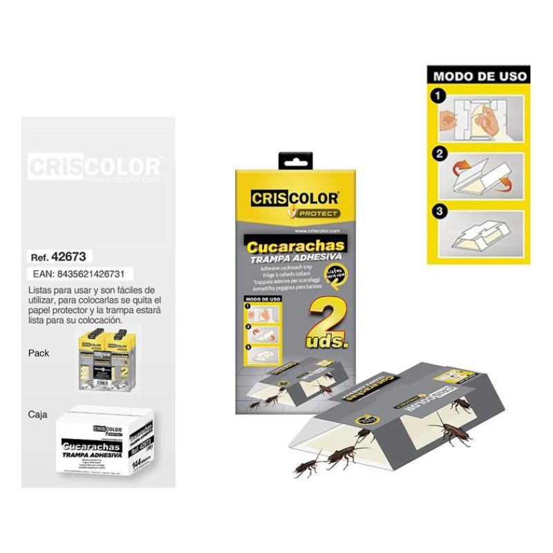 CrisColor Trappola Professionale Scarafaggi Con Colla Insetticida 1...