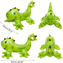 Dinosauro Gonfiabile e Cavalcabile 2 manici 119x64cm Per Bambini Sunclub