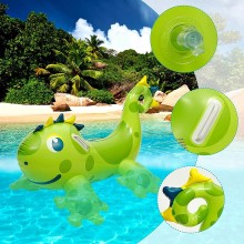 Dinosauro Gonfiabile e Cavalcabile 2 manici 119x64cm Per Bambini Sunclub