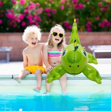 Dinosauro Gonfiabile e Cavalcabile 2 manici 119x64cm Per Bambini Sunclub