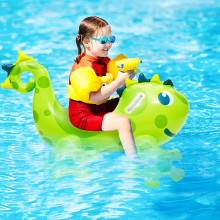 Dinosauro Gonfiabile e Cavalcabile 2 manici 119x64cm Per Bambini Sunclub