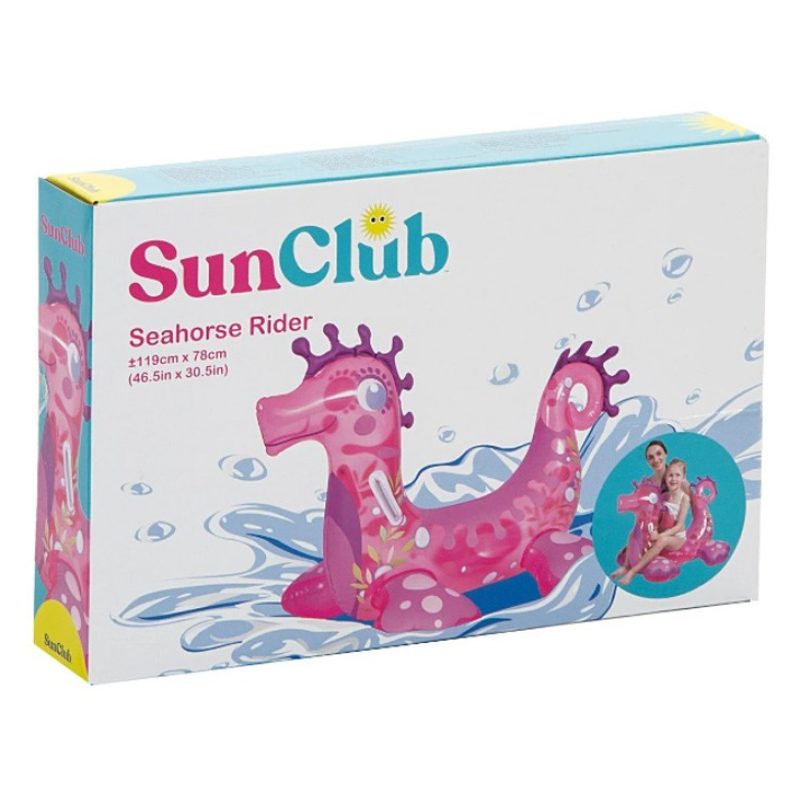 Sun Club Cavalluccio Gonfiabile e Cavalcabile 2 manici 119x78 cm Pe...