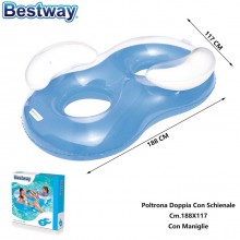 Doppia poltrona gonfiabile BESTWAY 188x117 CM galleggiante per piscina e mare