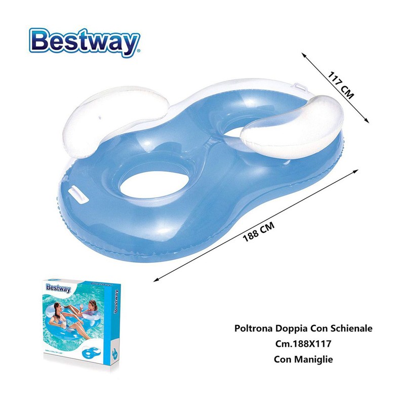 Bestway Doppia poltrona gonfiabile BESTWAY 188x117 CM galleggiante ...