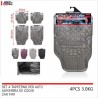 Set 4 tappetini universali effetto metallico argento auto tuning sp...