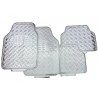 Set 4 tappetini universali effetto metallico argento auto tuning sp...