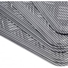 Set 4 tappetini universali effetto metallico argento auto tuning sportivi in PVC