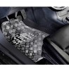 Set 4 tappetini universali effetto metallico argento auto tuning sp...