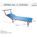 Lettino prendisole mare spiaggia sdraio pieghevole in alluminio 189x58x36 cm blu