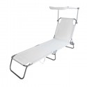 Lettino Prendisole Pieghevole Mare Spiaggia Sdraio Tettuccio Parasole 188x55x24