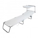 Lettino Prendisole Pieghevole Mare Spiaggia Sdraio Tettuccio Parasole 188x55x24