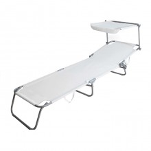 Lettino Prendisole Pieghevole Mare Spiaggia Sdraio Tettuccio Parasole 188x55x24