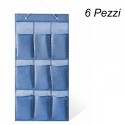 6x Organizzatore da appendere con 9 tasche organizer parete multiuso scarpiera